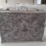 کیف قاشق چنگال تاج طرح مرمر طوسی