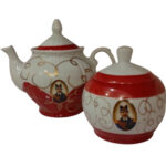 قندان و قوری چینی طرح شاه عباسی