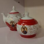 قندان و قوری چینی طرح شاه عباسی