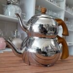 کتری قوری روهمی لوله ای کرکماز استیل دسته باکلیت چوبی کد B198D