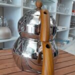 کتری قوری روهمی لوله ای کرکماز استیل دسته باکلیت چوبی کد B198D