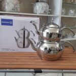 کتری قوری روهمی لوله ای کرکماز استیل دسته سیلور کد B198S