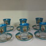 استکان نعلبکی نیمه آبی شاه عباسی