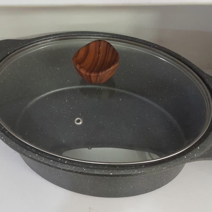 ماهی تابه مرغ چدن مدل بیضی آیسل