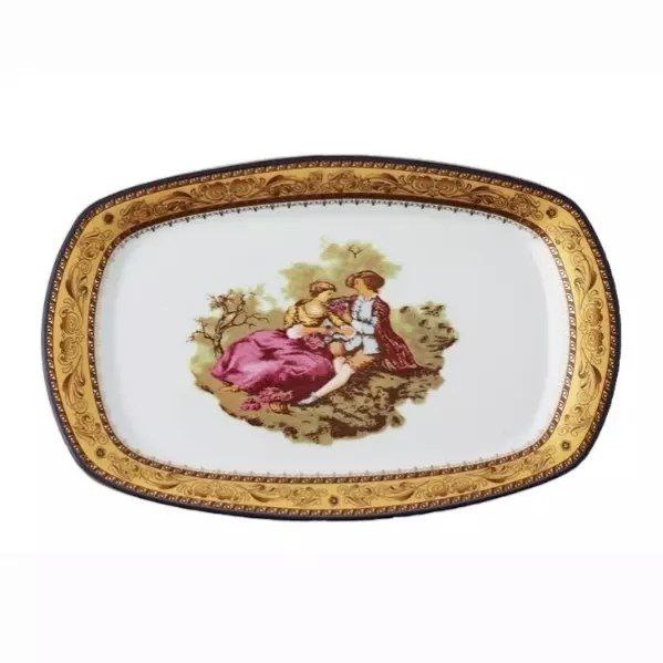 دیس برنج سایز کوچک لمونژ لیلی مجنون چینی پردیس مدل مستطیل