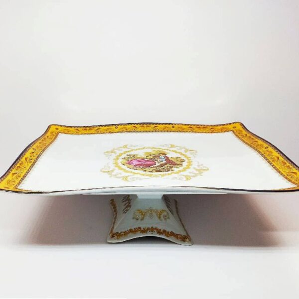 دیس مستطیل پایه دار لیلی مجنون لمونژ چینی پردیس