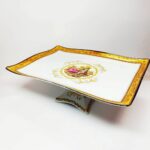 دیس مستطیل پایه دار لیلی مجنون لمونژ چینی پردیس