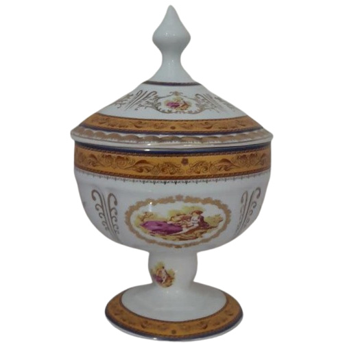 شکلات خوری پایه دار دربدار لیلی مجنون لمونژ چینی پردیس