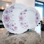 سرویس غذاخوری ۲۵ پارچه آرکوپال طرح استیما صورتی برای ۶ نفر