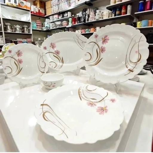 سرویس غذاخوری ۲۵ پارچه آرکوپال طرح صنم صورتی برای ۶ نفر