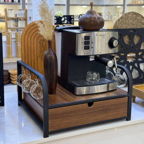 استند اسپرسو ساز کشودار چوب و فلز Sa01