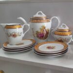 سرویس چای خوری ۱۷ پارچه گرد لمونژ عصرانه خوری(لیلی مجنون) پردیس کاشان