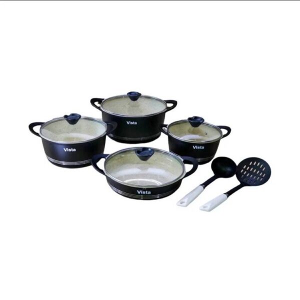 سرویس قابلمه و تابه چدن گرانیت ۱۰ پارچه ویستا مدل آمیتیس