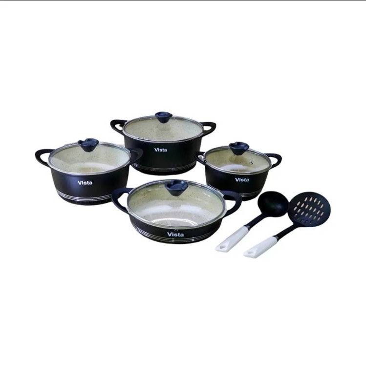 سرویس قابلمه و تابه چدن گرانیت ۱۰ پارچه ویستا مدل آمیتیس