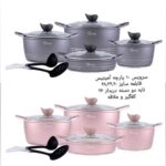 سرویس قابلمه و تابه چدن گرانیت ۱۰ پارچه ویستا مدل آمیتیس