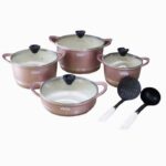 سرویس قابلمه و تابه چدن گرانیت ۱۰ پارچه ویستا مدل آمیتیس