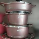 سرویس قابلمه و تابه چدن گرانیت ۱۰ پارچه ویستا مدل آمیتیس